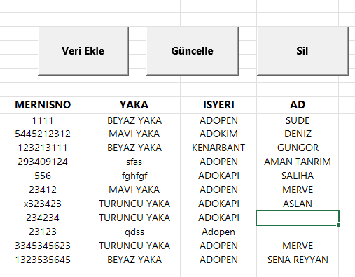 Aktarım Şablonu
